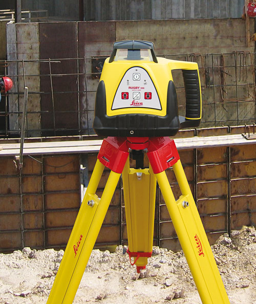 laser level on tripod